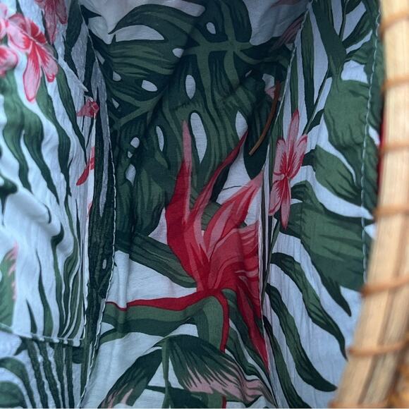 Wicker Brown Round Canteen Style Genuine Leather Strap Boho Style Bag NWT - Picture 6 of 11